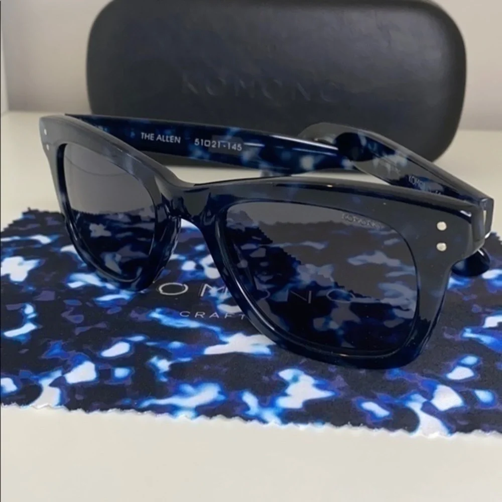KOMONO Allen Indigo Demi New Sunglasses blue rectangular frame